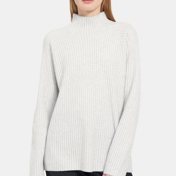 Theory Sweaters - Plaited Ribbed Turtleneck in Cashmere from Theory